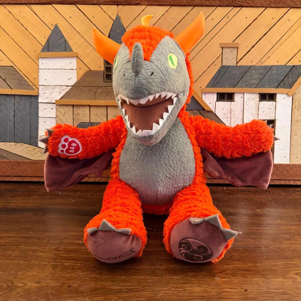 Build-A-Bear Great‎ Wolf Lodge MagiQuest Charlock Red Dragon Plush Toy